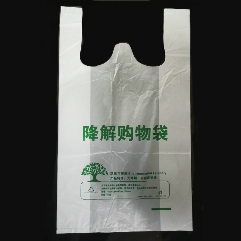 Saco de compras totalmente degradável, bolsa de proteção ambiental